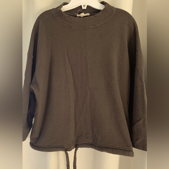 Grade & Gather Women's Sweatshirt, Drawstring Hem, Wide-Band Collar; Size M/L - Picture 1 of 8